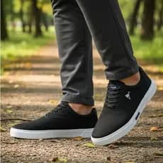 Tenis Masculino Sapatenis Polo Joy Casual Moderno Promoção Confortável Macio Preto/Branco