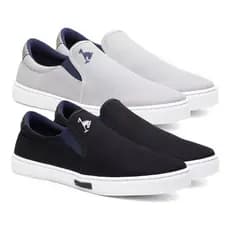 Combo Kit 2 Pares Tenis Masculino Polo Joy Casual Slip On Iate