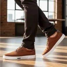 Tenis Masculino Sapatenis Polo Joy Casual Original Marrom Café