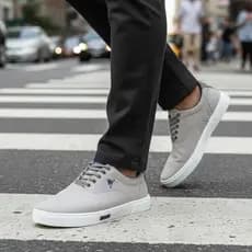 Tenis Masculino Sapatenis Polo Joy Casual Original Cinza Claro Promoção