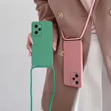 Mi Poco X5 Pro Capa Transversal Colar Cordão Para Telefone Poko X5pro X 5 X4 GT M4 M5 5G Fosca De Silicone