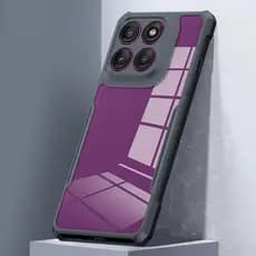 Capa Para Motorola Edge 70 Fusion + Traseira De Acrílico Transparente MOTO Edge70 60 50 NEO Armadura À Prova De Choque P