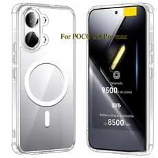 Capa Acrílica Para Xiaomi POCO X8 Pro Max X8pro , Suporte Magnético Carro , Transparente , À Prova De Choque , De Telefo
