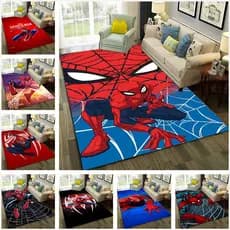 Marvel Homem Aranha Quarto Infantil Desenho Animado Divertido Impressão Carpete Sala De Estar Sofá Área Tapete Absorvente E Não Escorrega Personalizável-2