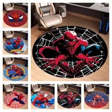 Marvel Homem-Aranha Tapete Redondo Macio Pelúcia Antiderrapante Tema Super-Herói Decoração De Casa Para Crianças Quarto