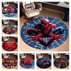 Tapete Redondo Do Homem-Aranha Da Marvel Macio De Pelúcia Antiderrapante Tema De Super-Herói Decoração De Casa Para Quar