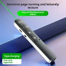 S10 Display Digital Luz Página-Turn Caneta Ponteiro Laser Apresentador De Ensino Controle Remoto Para PowerPoint Feiy
