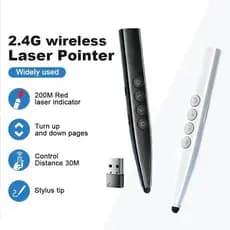 Ponteiro De Apresentação De Página Sem Fio Caneta Stylus RF2.4G Clicker De Controle Remoto