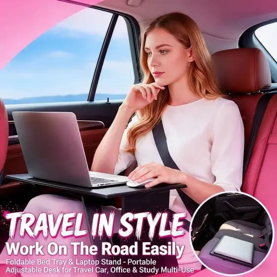 Mesa Dobrável Portátil De Couro Para Carro , Laptop , Suporte Cama E Escrita , Fairybey