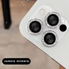 Kit Películas Lente Câmera Brilho brilhante Para iPhone Strass XR/11/12/13/14/15/15 PRO MAX/16/16PRO