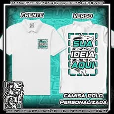 Camisa Gola Polo Personalizada Faça a sua! RYC, Camisa 50/50 com a sua ideia em DTF