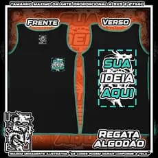 Camiseta Personalizada REGATA 100% Algodão  Faça a sua! RYC, com a sua ideia em DTF