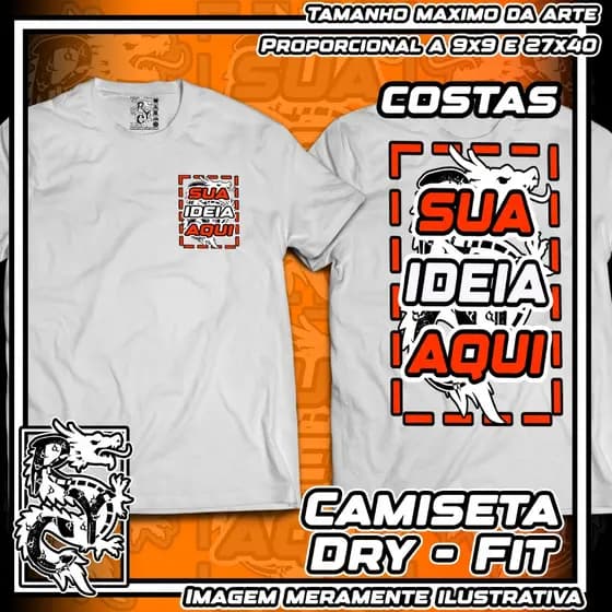 Camiseta Personalizada DRY FIT, unissex Faça a sua ideia em DTF