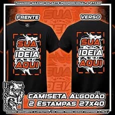Camiseta Personalizada 2 Estampas Grandes, Faça a sua! Camiseta 100%algodão com a sua ideia em DTF