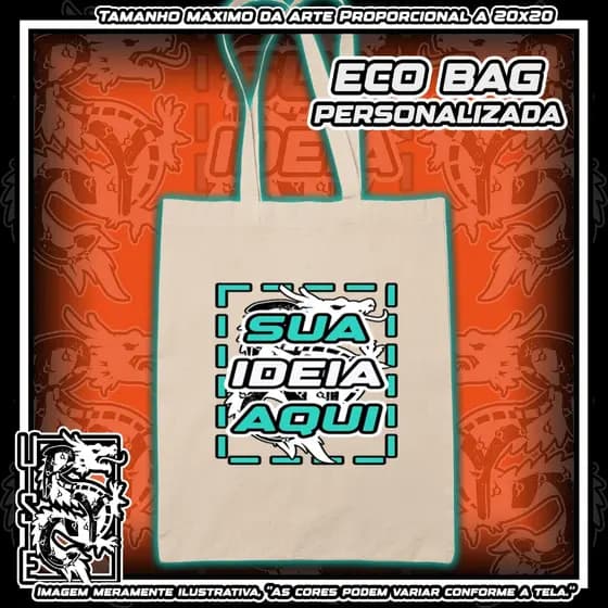Bolsa ECOBAG Personalizada Faça a sua! RYC, Camiseta 100%algodão com a sua ideia em DTF