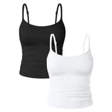 Kit 2 Regatas de Alcinha Lisa Confortavel Aesthetic Moda Basic