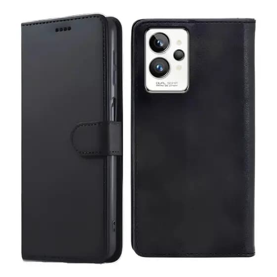 Capa Carteira Flip Preta + Película 3D Para Motorola G54