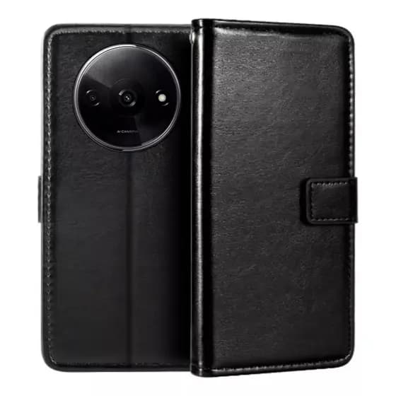 Capa Carteira Flip + Película 3D Para Xiaomi Redmi A3