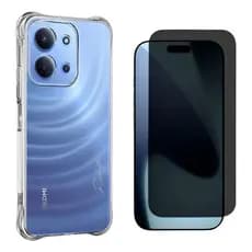 Capa Capinha Anti Impacto Transparente + Película Privacidade Para Xiaomi Poco C85