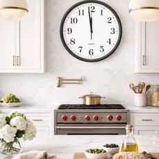 Relogio de Parede Grande 37,5cm Quartz Decorativo Sala Cozinha Escritorio Numeros Grandes