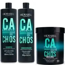 Kit Cachos Poderosos Hidrabell - Shampoo  800ml + Condicionador 800ml + Mascara 800g - Pupita
