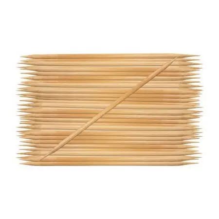 Palito de Bambu Duas Pontas Manicure 12,5cm - 200 Unidades - Pupita