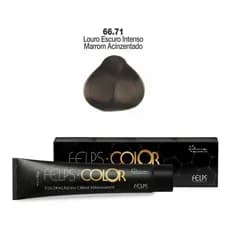 Felps Color 66/71 Louro Escuro Intenso Marrom Chocolate Acinzentado 60g - Pupita