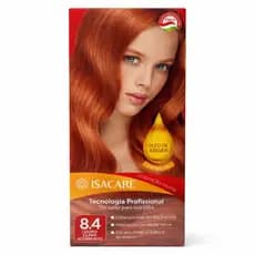 Isacare Coloração Profissional + Oxigenada - 8.4 Louro Claro Acobreado - Pupita