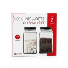 Conjunto de Potes para Açúcar e Café 1300 ml cada Belakaza - Pupita
