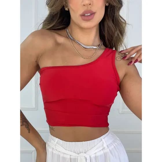 Blusa ombro só com bojo removível e top academia tecido lycra top Top faixa e Croppeds