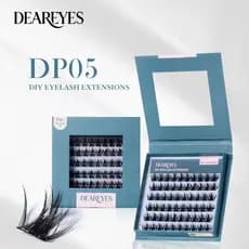 DearEyes DP-05 Extensão De Cílios De Aparência Natural DIY Postiços De Vison Falso Preto Fosco