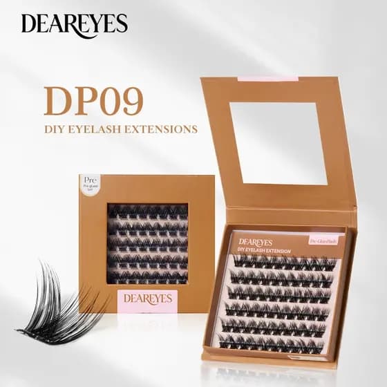 DearEyes DP-09 Clusters De Cílios Finos Naturais DIY Kit De Extensão