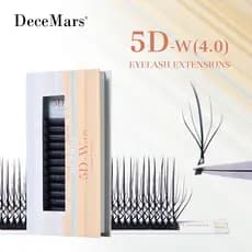 DeceMars 5D-W (4.0) Extensão De Cílios Em Formato (12 Linhas/Bandeja) Preta