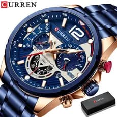 【Marca de Luxo】Local do Brasil CURREN Casual Elegante Prova D'água Relógio Masculino 8395 8363 8361