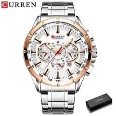 Relógio Masculino CURREN De Marca De Luxo  Executivo De Moda Estilo Militar À Prova D'água Com Iluminação 8363 8395 8361