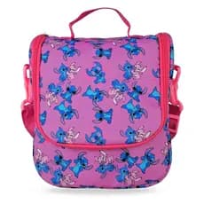 Lancheira Térmica Infantil Escolar Stitch Rosa Escola Passeio Dia a Dia