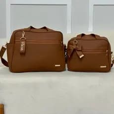 Kit Bolsa maternidade e Frasqueira Térmica - com 1 chaveiro personalizado