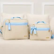 Kit Bolsa Maternidade e Frasqueira Térmica  - com 1 chaveiro personalizado