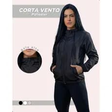 Jaqueta Feminina 100% Forrada Corta Vento Para Inverno Frio Motoqueira Lisa Básica Confortável Secagem Rápida
