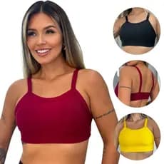 Top Academia liso Fitness Top com forro Neutro
