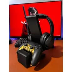 Suporte Para Headset E Controle Gamer Ps5 Xbox Pc