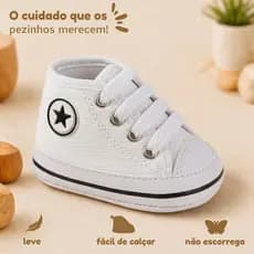 Sapatinho Tênis de Bebê Menino Cano Alto RN Confortável