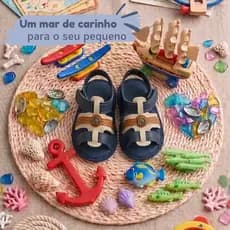 Sandália Sapatinho Bebê Menino Estilosa Confortável com Velcro Fácil de Calçar Infantil Leve