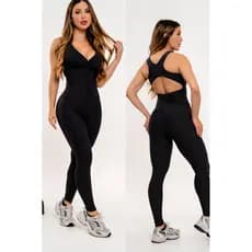 Macacão longo Leggin  Fitness academia (Bojo removível ) decote nas costa  excelente qualidade! alta sustentação