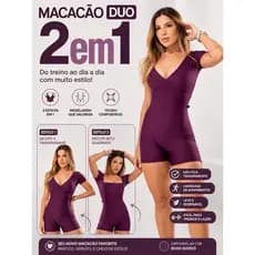 Macacão 2 em 1 DUO  Zero Transparência Fitness Premium Legg Feminino Academia Treino EXCELENTE QUALIDADE