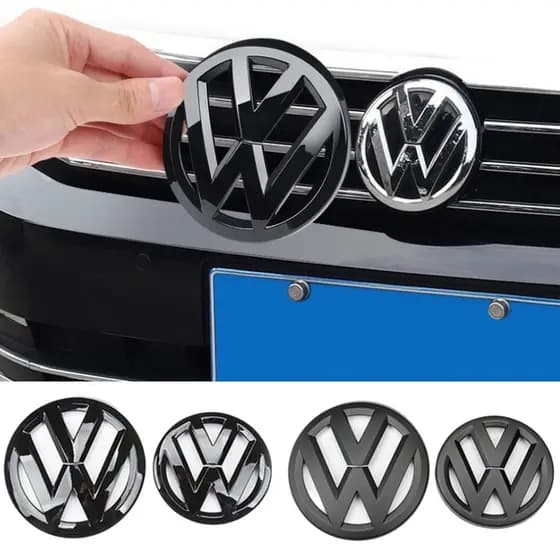 2pcs Crachás Do Carro Dianteiro Emblema Porta-Malas Traseiro Tampa Da Logotipo Autocolante Para VW Golf 6 7 7,5 CC Jetta