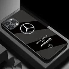 【 Ready Stock 】 Luxury Carro Esportivo Mercedes Benz Capa De Vidro Duro Para iPhone 14 Pro 11 15 12 13 Max XS XR Mini