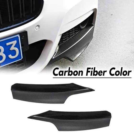 1 Par Para BMW F30 F31 M Esporte 2013-2019 Amortecedor Dianteiro Lábio Divisor Canards Spoiler Carro Nevoeiro Lâmpada So