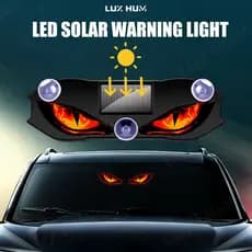 Janela De Carro Movida A Energia Solar Luz LED Vibração Ativada Ligar/Desligar Automático Olho Do Diabo Carregamento Tip