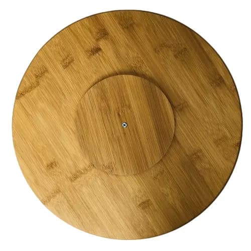 Tabua Centro De Mesa Bandeja Giratoria Grande De Bambu 36cm